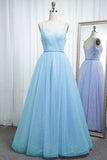 Sparkly Tulle A-line Beaded Sweetheart Prom Dresses, Long Formal Dress, SP778 | a line prom dress | cheap prom dresses | beaded prom dresses | www.simidress.com