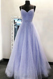 Sparkly Tulle A-line Beaded Sweetheart Prom Dresses, Long Formal Dress, SP778 | lavender prom dresses | sparkly prom dresses | evening gowns | www.simidress.com