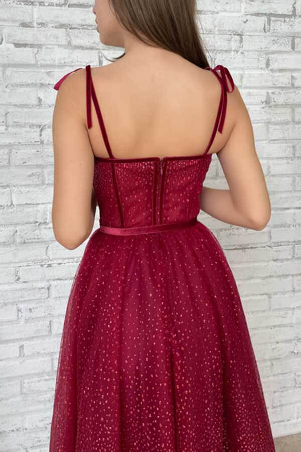 Sparkly Tulle Sweetheart Tea Length Short Prom Dress, Homecoming Dress, SH557 | homecoming | short party dresses | school event dresses | www.simidress.com