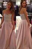 2017 New arrival Prom Dresses,Crystal Embellished Sweetheart A-line Prom Dresses,SIM447