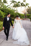 beach wedding dresses | outdoor wedding dresses | a line long sleeves wedding dresses | lace wedding dresses | simidress.com