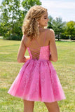 Tulle Lace A-line Spaghetti Straps Homecoming Dresses, Graduation Dress, SH558 | tulle lace homecoming dresses | sweet 16 dress | short party dresses | www.simidress.com