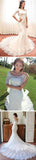 Fabulous Half Sleeve Off Shoulder Popular Mermaid Wedding Dresses,Affordable Bridal Dress,SVD521