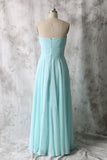 Long Blue Bridesmaid Dresses,Chiffon Bridesmaid Dress,Simple Bridesmaid Dress,SVD472