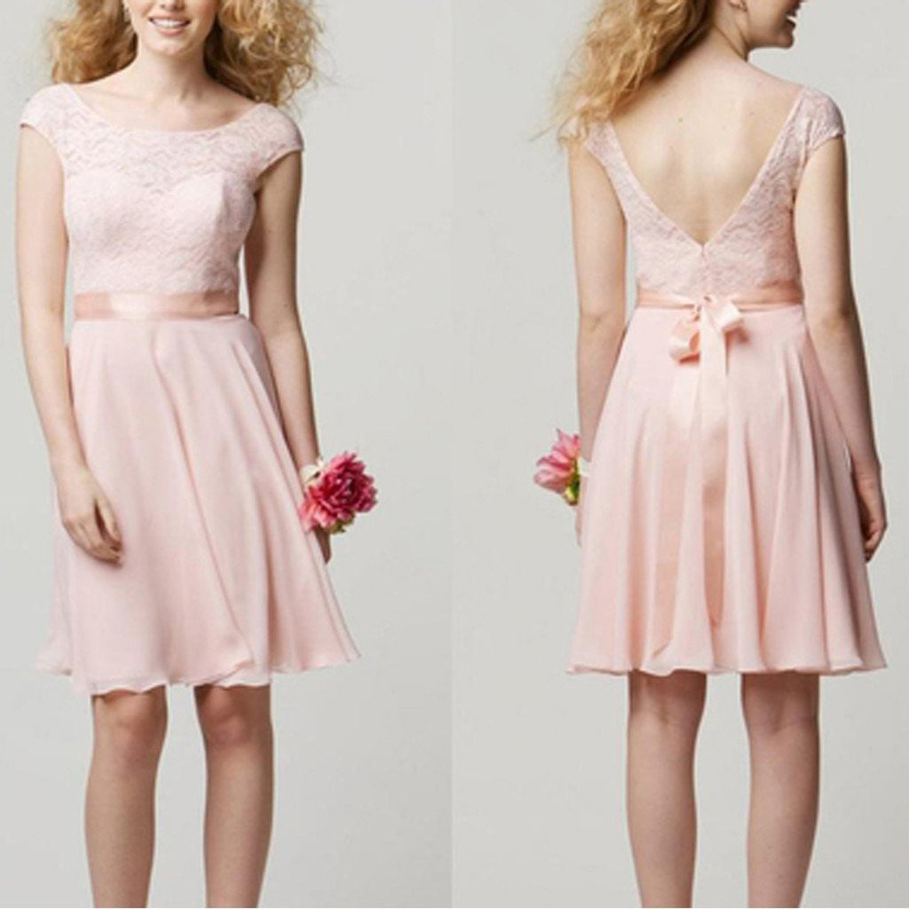 Pink Lace Bridesmaid Dresses,Short Knee Length Bridesmaid Dresses Simidress Pink Lace Bridesmaid Dresses,Short Knee Length Bridesmaid Dresses Simidress