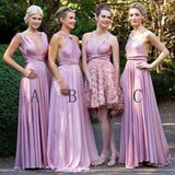 Fashion Pleating Convertible Floor-Length Modern Wedding Bridesmaid Dresses,SVD493