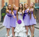 Lavender Short Bridesmaid Dress,Cheap One Shoulder Bridesmaid Dresses,SVD497