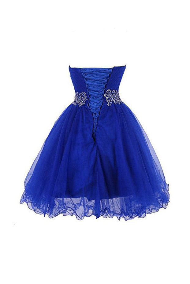 Beaded Homecoming Dress,Sweetheart Tulle Cocktail Dress Homecoming Gowns,SVD587
