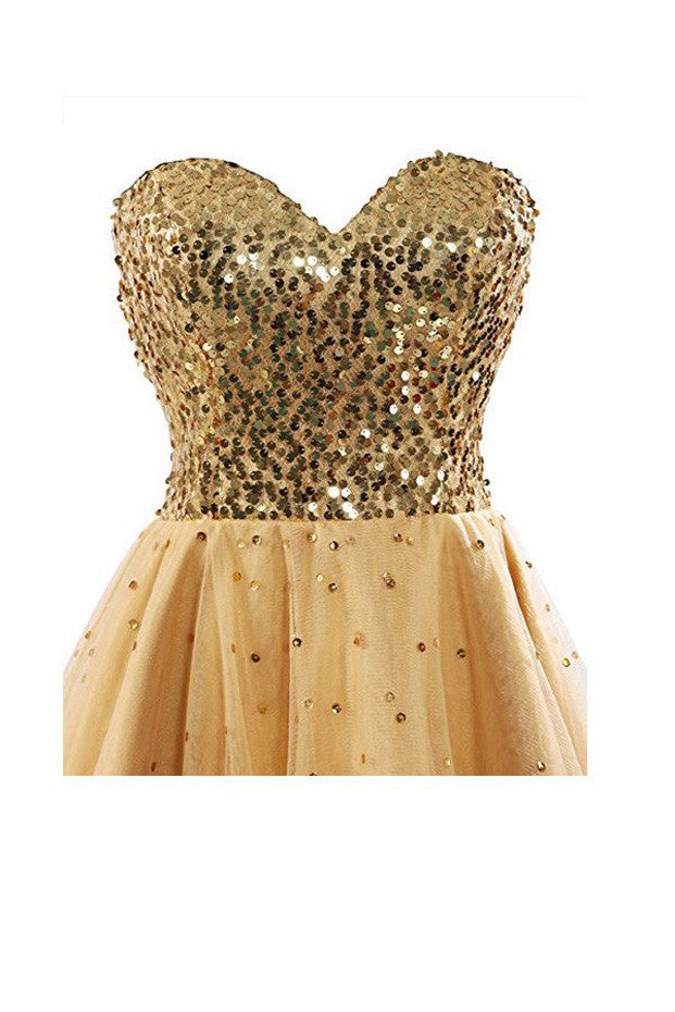Sexy Sweetheart Homecoming Dress with Sequins,Short Prom Gowns,SVD588