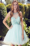 Elegant Light Blue Short Prom Dress,Homecoming Dress,Party Dress For Girls,SVD597