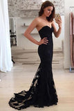 Black Sweetheart Mermaid Lace Prom Dress,Chic Prom Dress,Party Prom Gowns,SVD313