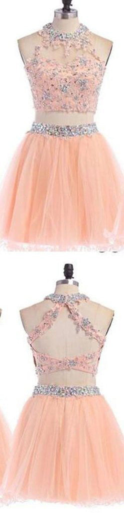 Sexy Two Pieces Short Prom Dresses,Lace Homecoming Prom Dresses on Line,M57