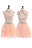 Sexy Two Pieces Short Prom Dresses,Lace Homecoming Prom Dresses on Line,M57