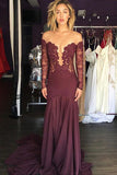 Lace Prom Dresses,Long Sleeve Prom Dresses,Fashion Prom Dresses,Sexy Party Dresses,SIM442