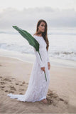Ivory Long Sleeves Beach Wedding Dresses, SW365 | Weddings | wedding dresses | bridal gowns | wedding gowns | wedding 2020 | lace wedding dresses | white wedding dresses | Ivory wedding dresses | mermaid wedding dresses | wedding dresses cheap | wedding party dresses | boho wedding dresses | simple wedding dresses | wedding dresses near me | wedding ideas | beach wedding dresses | wedding dresses online | Simidress