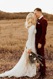 Ivory Rustic Sheath Long Sleeves Backless Beach Wedding Dresses, SW365 | Weddings | wedding dresses | bridal gowns | wedding gowns | wedding 2020 | lace wedding dresses | white wedding dresses | Ivory wedding dresses | mermaid wedding dresses | wedding dresses cheap | wedding party dresses | boho wedding dresses | simple wedding dresses | wedding dresses near me | wedding ideas | beach wedding dresses | wedding dresses online | Simidress